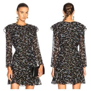 Veronica Beard Parc Printed Silk Blend Dress Size 8